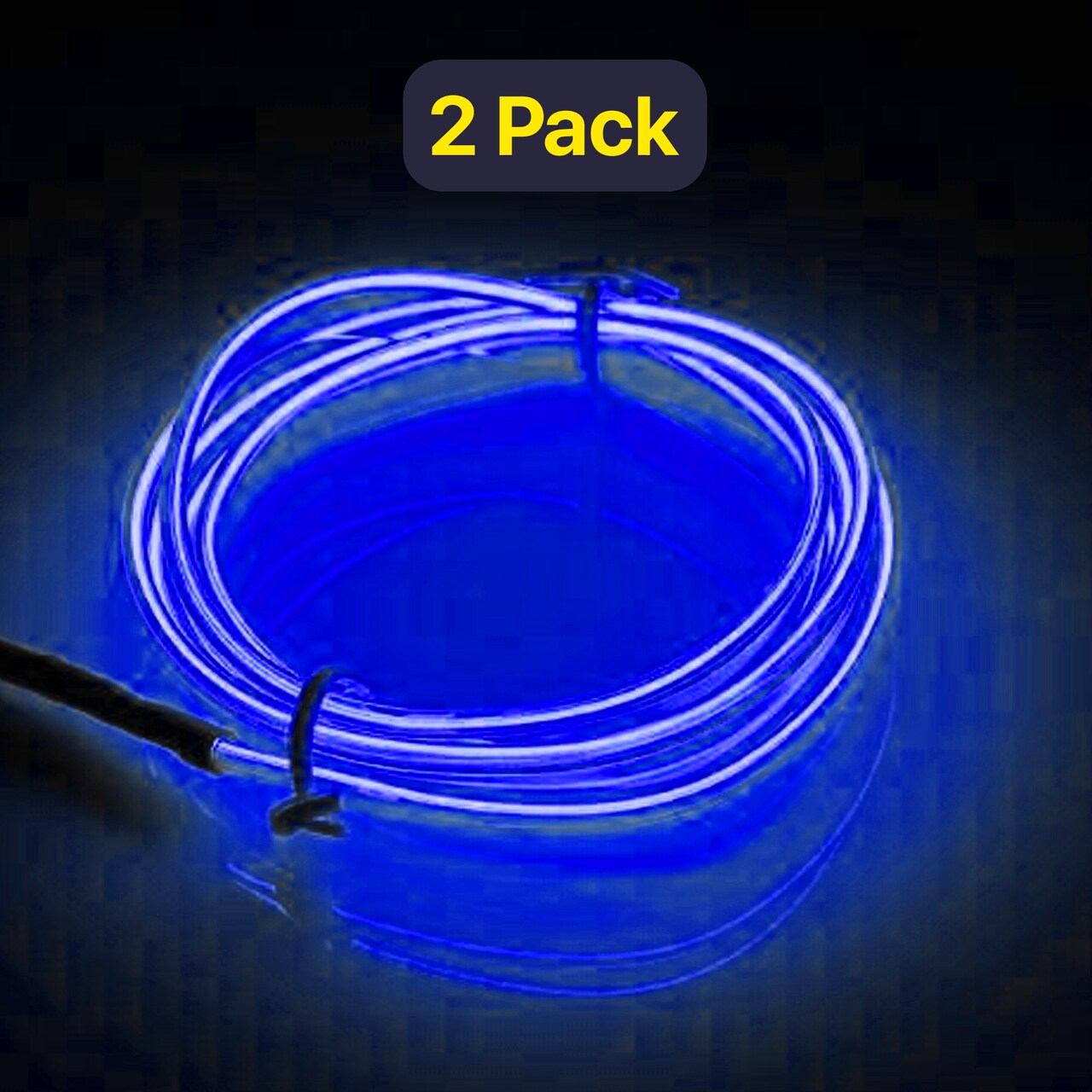 Glow-in-the-Dark Neon String Light — 9ft Battery Powered Wearable Light Rope